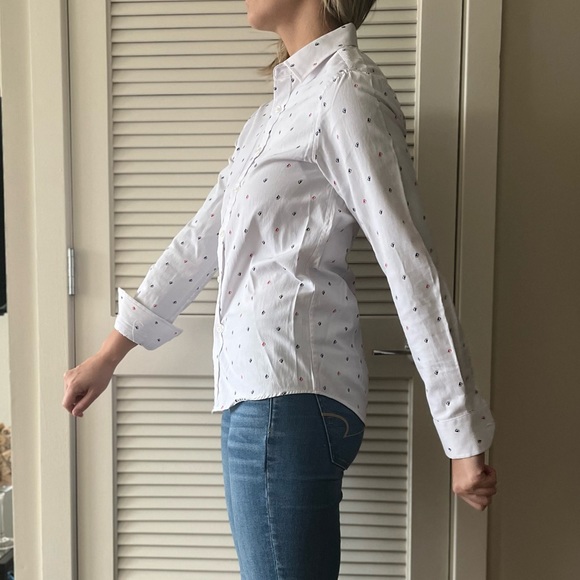 sailboat red/white/blue button up - Picture 3 of 9